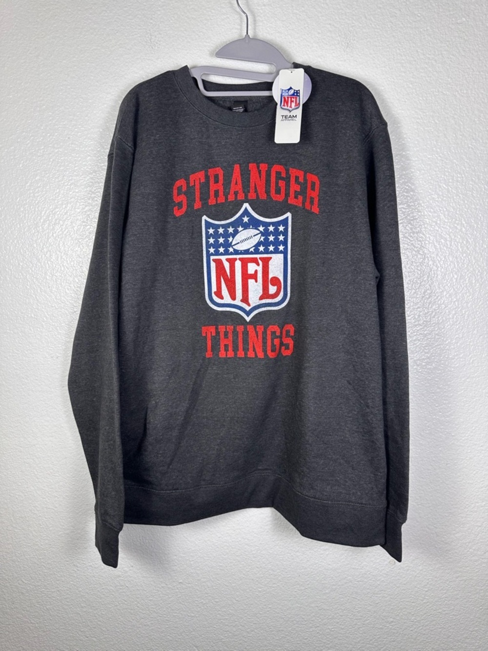 NFL Stranger Things Gray Crewneck
Sweatshirt Size L